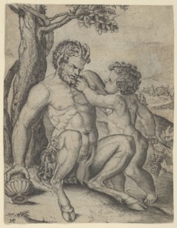 Satyr and Child, ca. 1515-16. Creator: Marcantonio Raimondi.