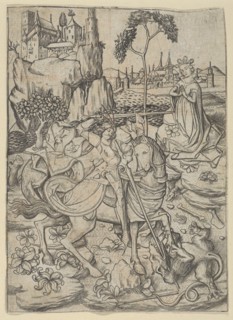 St. George, from the series The Apostles, 15th century. Creator: Master ES.
