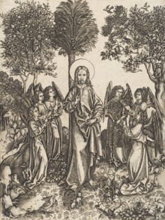Christ in the Wilderness Served by Angels, ca. 1480-90. Creator: Master of the Catherine wheel.
