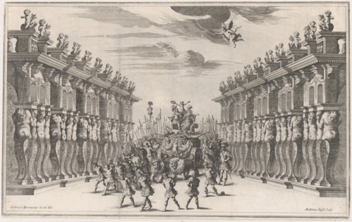 Atrium of the Palace of Venus; set design from 'Il Pomo D'Oro', 1668. Creator: Mathäus Küsel.
