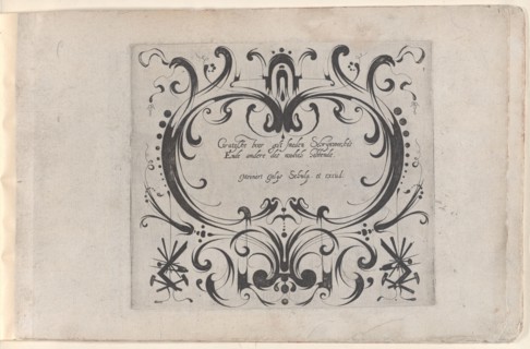 Title for the Print Series 'Grateske voer golt smeden Schrijnwerkers Ende andere ..., ca. 1610-1630. Creator: Meinert Gelijs.