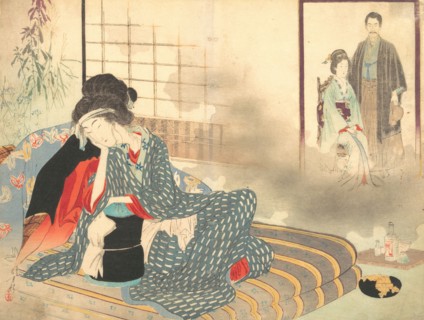 Surgical Ward' (Gekashitsu) from Bugei Kurabu (Literary Club), ca. 1906., ca. 1906. Creator: Mizuno Toshikata.