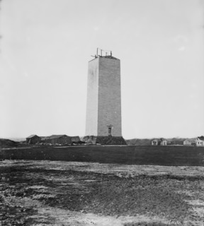 Washington Monument as it stood for 25 years, ca. 1860. Creator: Mathew Brady.