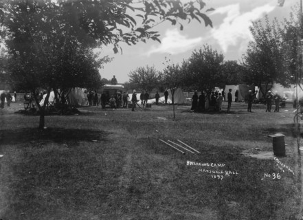 Breaking camp, 1893. Creator: William Cruikshank.