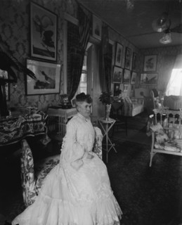 Dewey, Mrs. Wife of Adm. seated in home presented by public, about 1902, between 1890 and 1910. Creator: Levin Handy.