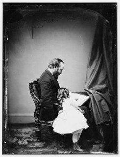 President James A. Garfield & daughter, between 1860 and 1875. Creator: Unknown.