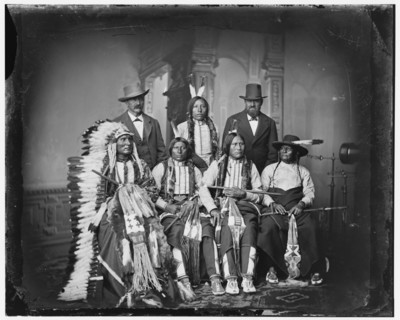 Group of Sioux Indians "Spotted Tail" (photo c. 1875). Creator: Unknown.