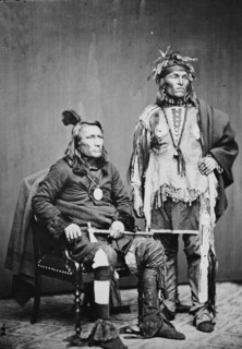 Potawatomi chief and brave, between 1855 and 1865. Creator: Unknown.