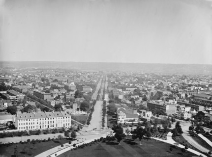 View looking east down Pennsylvania Avenue..., [Washington D.C.], c.1860-1880 Creator: Unknown.