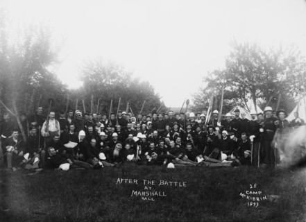 After the battle at Marshall Hall, [Maryland?], 1893. Creator: Unknown.