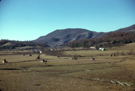 Mountain farms along the Skyline Drive in Virginia, ca. 1940. Creator: Jack Delano.