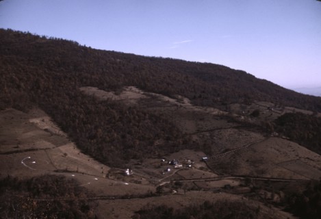 Mountain farms along the Skyline Drive, Va., ca. 1940. Creator: Jack Delano.