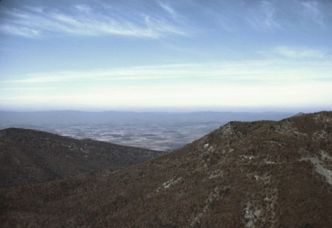 View of a valley from the Skyline Drive, Virginia, ca. 1940. Creator: Jack Delano.