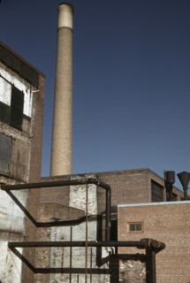 Detail of industrial building in Mass., 1940 or 1941. Creator: Jack Delano.