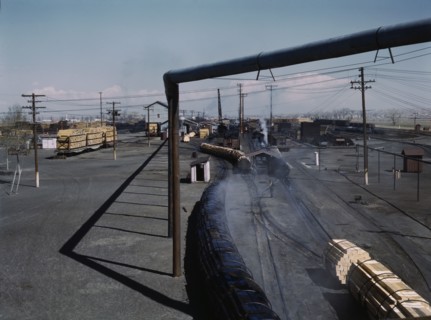 At the Santa Fe R.R. tie plant, Albuquerque, New Mexico, 1943. Creator: Jack Delano.