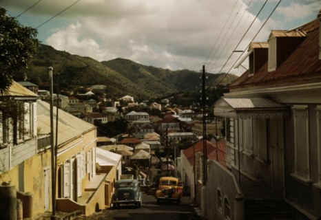 One of the steep streets on the hillsides, Charlotte Amalie, St. Thomas, Virgin Islands, 1941. Creator: Jack Delano.