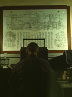 Locomotive lubrication chart in the laboratory of the C & NW R's, Chicago, Ill, 1942. Creator: Jack Delano.