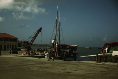 Along the waterfront, Christiansted, Saint Croix, Virgin Islands, 1941. Creator: Jack Delano.