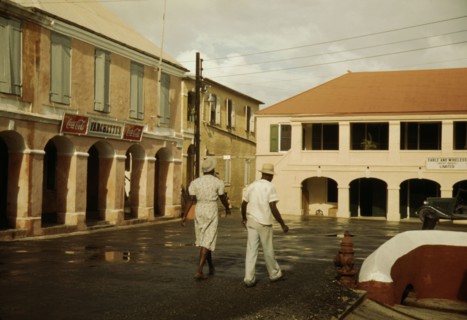 Street in a town in the Virgin Islands, Christiansted, St. Croix?, 1941. Creator: Jack Delano.
