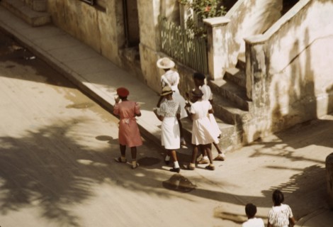 Street scene, Christiansted, St. Croix island, Virgin Islands?, 1941. Creator: Jack Delano.
