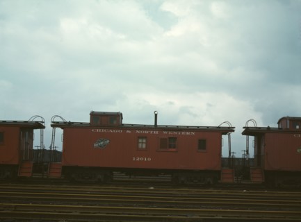 Caboose on the caboose track at C & NW RR's Proviso yard, Chicago, Ill., 1943. Creator: Jack Delano.