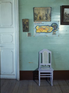 Malaria poster in small hotel, Puerto Rico ... San Juan, 1941. Creator: Jack Delano.