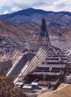 Shasta dam under construction, California, 1942. Creator: Russell Lee.