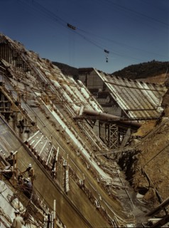 Shasta dam under construction, California, 1942. Creator: Russell Lee.
