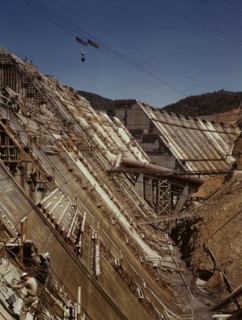 Shasta dam under construction, California, 1942. Creator: Russell Lee.