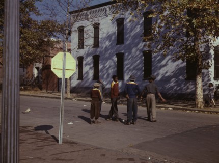 Children in street, Washington, D.C, between 1941 and 1942. Creator: Louise Rosskam.