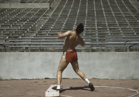 Shot putter, University of Nebraska, 1942. Creator: John Vachon.
