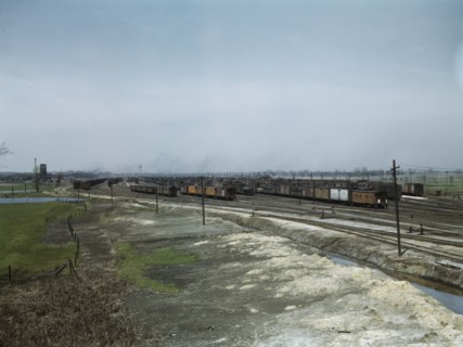 C. M. St. P. & P. R.R., general view of part of the yard, Bensenville, Ill., 1943. Creator: Jack Delano.