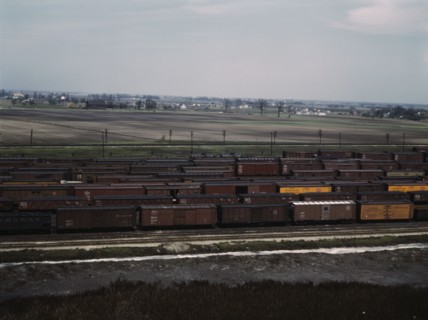 C. M. St. P. & P. R.R., general view of part of the yard, Bensenville, Ill., 1943. Creator: Jack Delano.