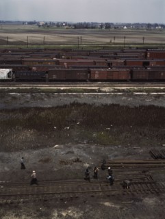 Section crew at work on the track, C. M. St. P. & P. R.R., Bensenville, Ill., 1943. Creator: Jack Delano.
