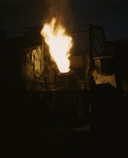 A scene in a steel mill, Republic Steel Mill, Youngstown, Ohio, 1941. Creator: Alfred T Palmer.