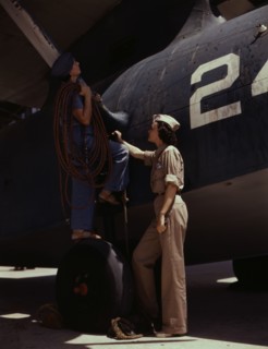 Women are contributing their skills to the nation's needs by keeping...Corpus Christi, Texas, 1942. Creator: Howard Hollem.