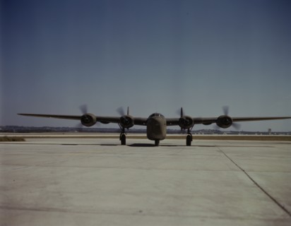 A C-87 transport plane, just off the assembly...Consolidated Aircraft..., Fort Worth, Texas, 1942. Creator: Howard Hollem.