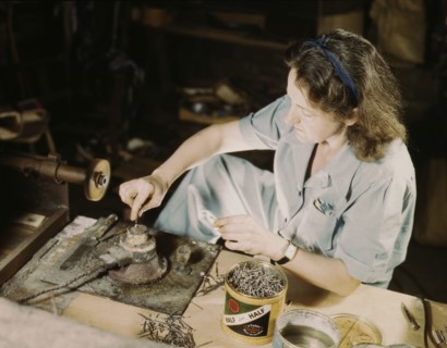 Transfusion donor bottles, Baxter Lab., Glenview, Ill., 1942. Creator: Howard Hollem.