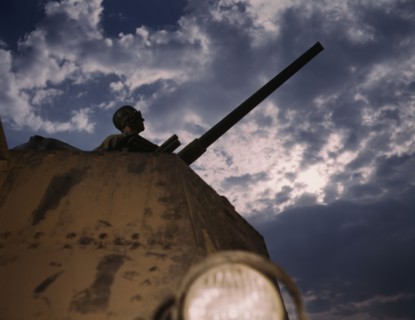 Tank commander, Ft. Knox, Ky., 1942. Creator: Alfred T Palmer.