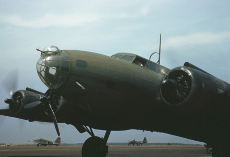 A giant of the skyways poises for flight, Langley Field, Va. , 1942. Creator: Alfred T Palmer.