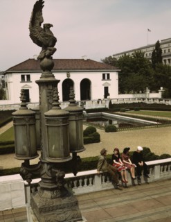 Garden of the Pan American Building, Washington, D.C., 1943. Creator: John Collier.