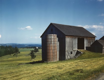 Farmland in the Catskill country, in New York State, 1943. Creator: John Collier.