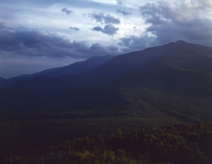 A view looking through the White Mountains from the...Pine Mountain, Gorham vicinity, N.H., 1943. Creator: John Collier.