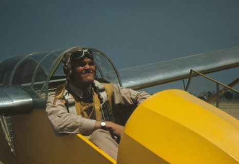 A marine Lieutenant, glider pilot in training at Page Field, Parris Island, S.C., 1942. Creator: Alfred T Palmer.