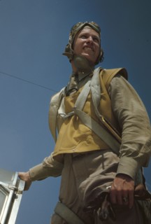 Marine lieutenant, glider pilot in training at Page Field, Parris Island, S.C., 1942. Creator: Alfred T Palmer.