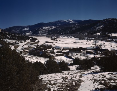 Placita, New Mexico, on the Rio Pueblo, 1943. Creator: John Collier.