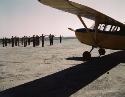 Civil Air Patrol Base, Bar Harbor, Maine, 1943. Creator: John Collier.