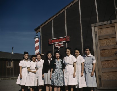 Japanese-American camp, war emergency evac...Tule Lake Relocation Center, Newell, CA, 1942 or 1943. Creator: Unknown.