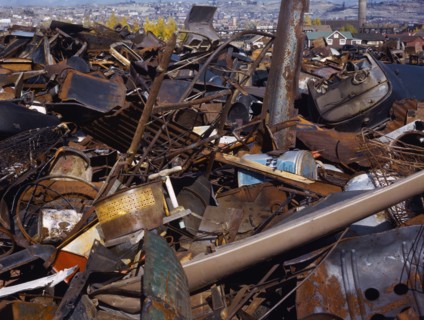 Scrap and salvage depot, Butte, Montana, 1942. Creator: Russell Lee.