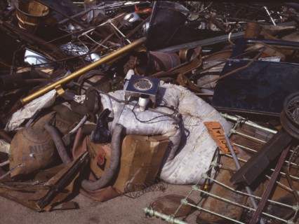 Scrap and salvage depot, Butte, Mont., 1942. Creator: Russell Lee.